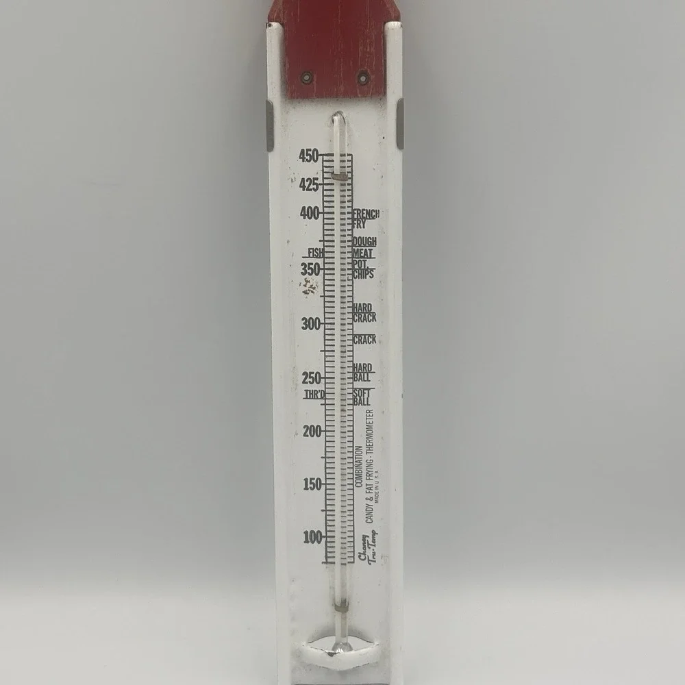 Vintage Charney Tru-Temp Deep‎ Fat Frying Candy Thermometer Made In USA